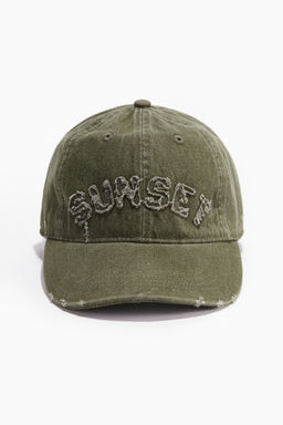 H&M - Men Green Cotton Twill Cap
