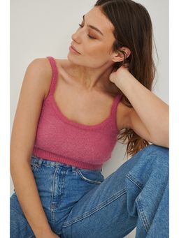 NA-KD - Knitted Cropped Singlet Pink