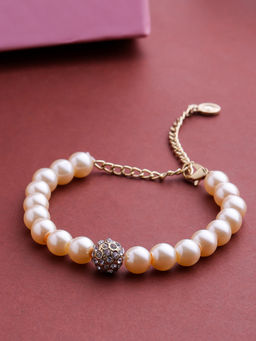 Estele - Gold Plated Attractive Pearl Bracelet for Women