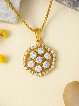 Estele - Gold Plated Flower Designer Pendant for Women