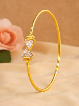 Estele - Gold Plated Dazzling Bracelet with Crystals for Women