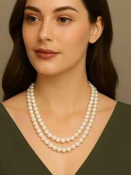 Estele - Flawless Gold-Plated Pearl Necklace for Women