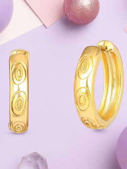 Estele - Gold Plated Modern Luxe-Inspired Demi Fine Hoop Earrings