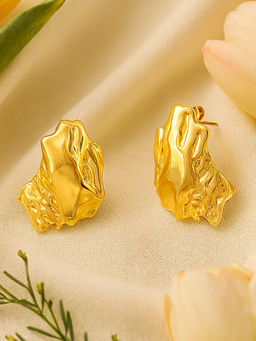 Estele - Gold Plated Stylish Semi-Luxury Demi Fine Stud Earrings