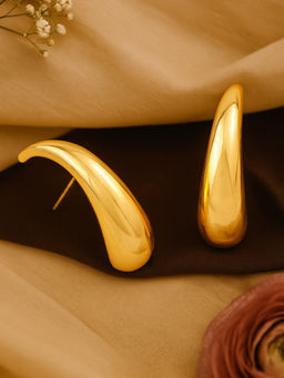 Estele - Gold Plated Modern Luxe-Inspired Demi Fine Stud Earrings