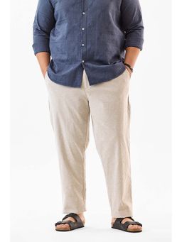 Snitch - Plus Size Self-design Stretch Regular Fit Trousers