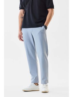Snitch - Men Blue Solid Casual Trouser