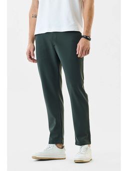 Snitch - Men Green Solid Casual Trouser