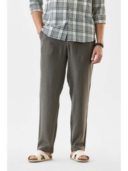 Snitch - Men Olive Solid Casual Trouser