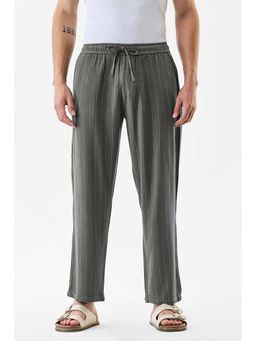 Snitch - Men Grey Stripes Trouser