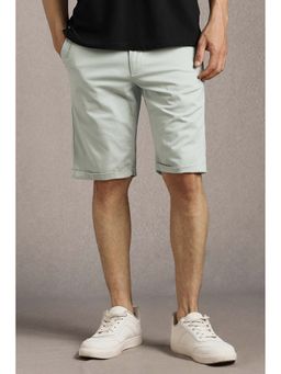 Louis Philippe - Men Green Solid Shorts
