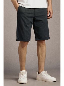 Louis Philippe - Men Black Printed Shorts