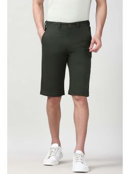 Peter England - Men Olive Solid Shorts