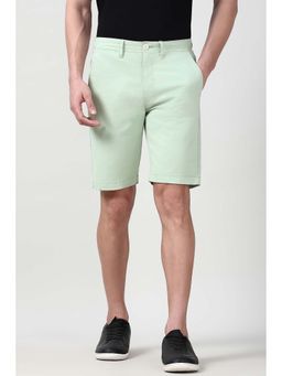 Peter England - Men Green Solid Shorts