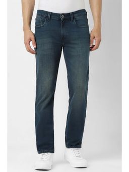 Van Heusen - Men Navy Blue Solid Jeans