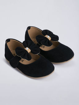 Hopscotch - Classic Bow Mary Jane Ballerinas Black