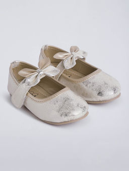Hopscotch - Shimmer Bow Mary Jane Ballerinas Gold