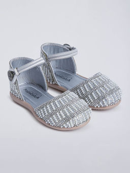 Hopscotch - Rhinestone Magic Mary Jane Sandals Silver