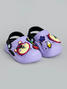 Hopscotch - Jibbitz Charms Applique Clogs Purple