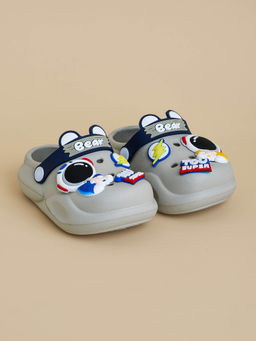 Hopscotch - Jibbitz Charms Applique Clogs Grey