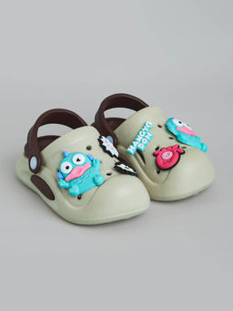 Hopscotch - Jibbitz Charms Applique Clogs Beige
