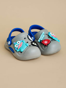 Hopscotch - Jibbitz Charms Applique Clogs Grey