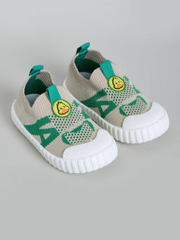 Hopscotch - Duck Applique Mesh Sneakers Green