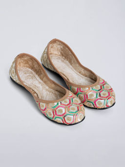 Hopscotch - Traditional Embroidered Juttis Multi-Color