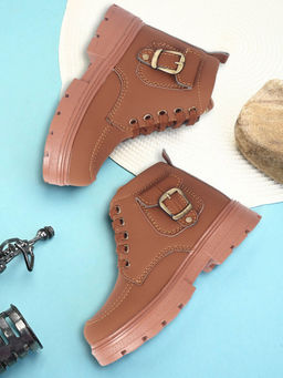 FREEPLAY - Boys Mid-Top Boots Tan