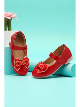 FREEPLAY - Girls Embellished Bow Ballerinas Red