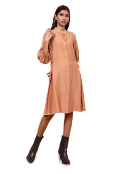 TAMISKA BY NARENDRA KUMAR - Women Peach Solid Knee Length Dress