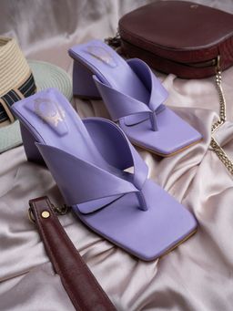 Shoetopia - Women Purple Block Heels