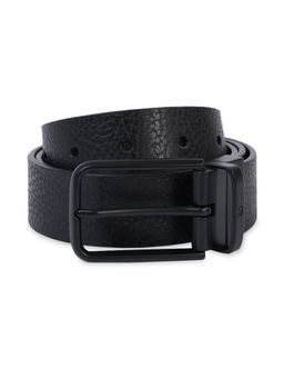 United Colors of Benetton - Black & Black Men Leather Reversible Belt - Houten