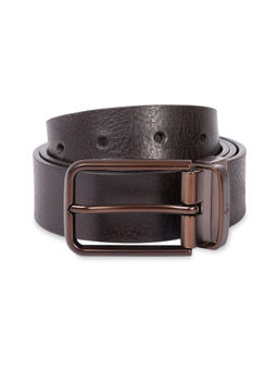 United Colors of Benetton - Brown & Brown Men Leather Reversible Belt - Houten