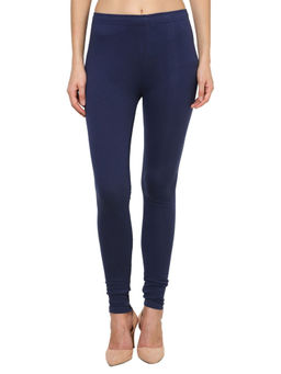 Rangriti - Women Navy Blue Cotton Leggings