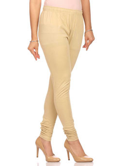 Rangriti - Women Beige Cotton Leggings