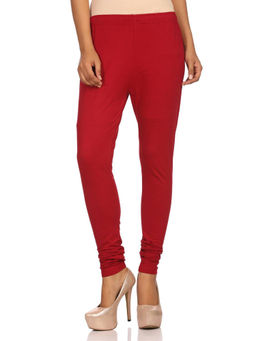 Rangriti - Women Maroon Cotton Leggings
