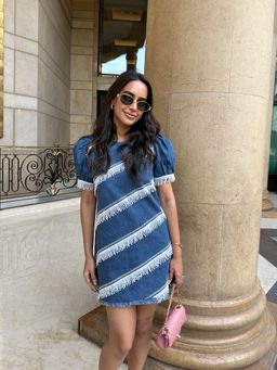 Clothes on my mind - Drop A Dazzle Dress - Blue