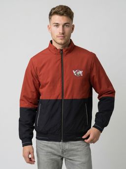 Monte Carlo - Mens Rust Colorblock Polyester Blend Jacket