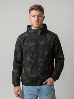 Monte Carlo - Mens Black Self Design Polyester Blend Jacket