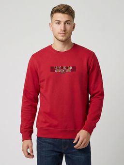 Monte Carlo - Mens Blue Solid/Plain Blended Sweatshirt