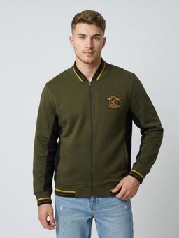 Monte Carlo - Mens Olive Solid/Plain Blended Jacket