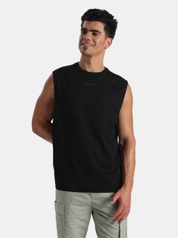 Jockey - Mens Black Solid/Plain Microfibre Tank Top