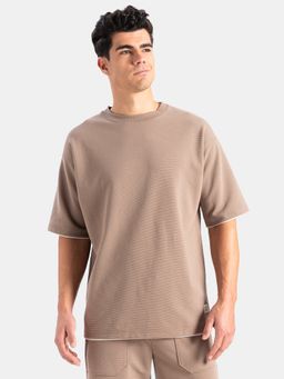 Jockey - Mens Brown Solid/Plain Cotton T-Shirt