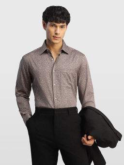 Arrow - Mens Grey Paisley Cotton Shirt