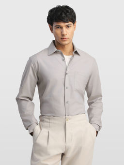 Arrow - Mens Purple Solid/Plain Cotton Shirt