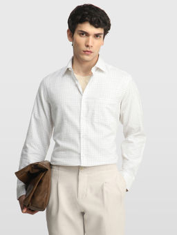 Arrow - Mens Green Checks Cotton Shirt