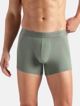 Jockey - Mens Green Solid/Plain Modal Trunk
