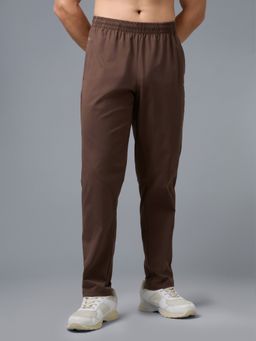 Technosport - Mens Brown Solid/Plain Polyester Trackpant