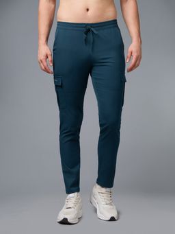 Technosport - Mens Green Solid/Plain Polyester Trackpant
